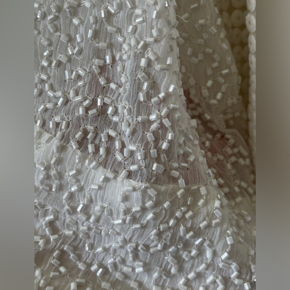 Anthropologie Let Me Be Sequin Mini Dress Women’s Size XL. White, NWT - Picture 9 of 14